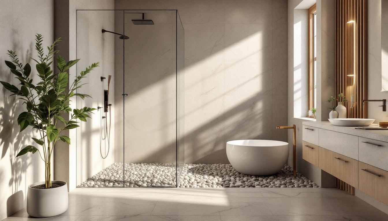 Douche italienne en galets : conseils pour une ambiance apaisante